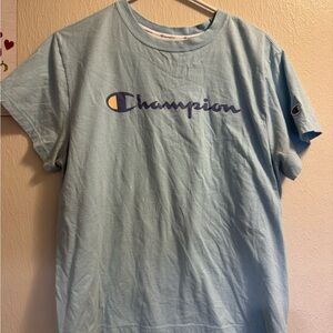 Champion Sky Blue Tee with Logo